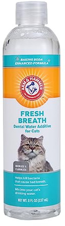 Arm & Hammer for Pets Advanced Care Dental Water Additive for Cats | Cat Teeth Cleaning Product for All Cats | Odorless and Flavorless Cat Dental Rinse, 8 Ounces