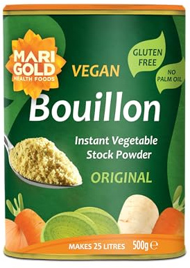 Marigold Vegetable Bouillon Powder, 500g – Instant Vegan Stock powder, Natural Ingredients, No Artificial Additives – Ideal for Soups, Stews & Sauces.