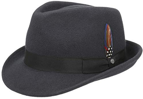 Stetson Trilby de Fieltro Elkader Mujer/Hombre - Sombrero Hombre Fedora con Banda Grosgrain Verano/Invierno