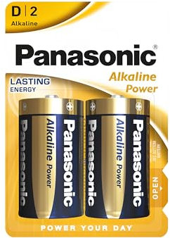 Panasonic Power LR20 D - Pack de 2 Pilas alcalinas