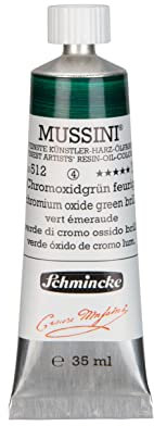 Schmincke MUSSINI® - feinste Künstler-Harz-Ölfarben, Chromoxidgrün feurig - 35 ml