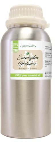 GreenHealth Eucalyptus Essential Oil – 16 fl oz (473 ml) – 100% Pure & Natural – Aromatherapy Oil in Aluminum Bottle – for Diffuser, Cleaning, Room Spray, and Home Fragrance