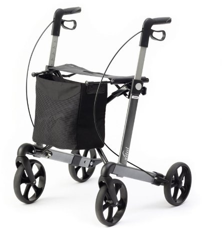 Russka Rollator Vital Leichtgewicht Sitzhöhe 54cm u. 62 cm / verschied. Farben / klappbar Größe Sitzhöhe: 54 cm, Farbe eisblau