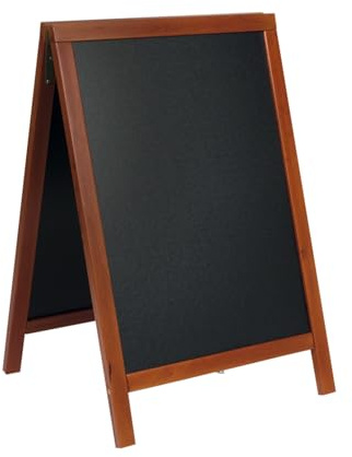 SECURIT - Lavagna Da Terra Deluxe - 55x85 cm - Colore Mogano