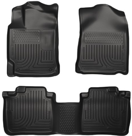 Husky Liners Weatherbeater Floor Mats | Fits 2010-2015 Lexus RX350 & Lexus RX450H | Front & 2nd Row, 3-pc Black - 99551