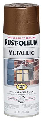 Rust-Oleum 286525 Stops Rust Metallic Spray Paint, 11 oz, Dark Copper