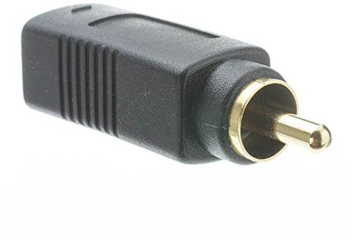 CableWholesale S Video to RCA Adapter, S-Video (MiniDin4) Female to RCA Male, Gold Connectors
