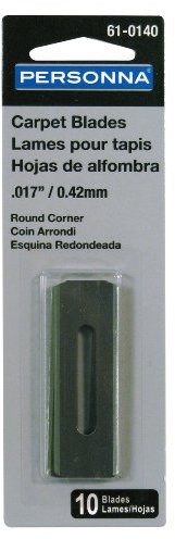 Personna 61-0140 - Cuchillas para alfombras de doble filo con 10 ranuras, resistentes