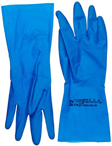 Ansell AlphaTec 79-700 Gants de Travail Multi-Usage, Résistance Chimique et Contact Alimentaire, Protection Nitrile Homme Femme, Sans Latex, Réutilisable, Bleu, Taille M (1 Paire)