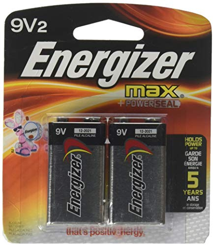 MAX Alkaline Batteries, 9V, 2 Batteries/Pack