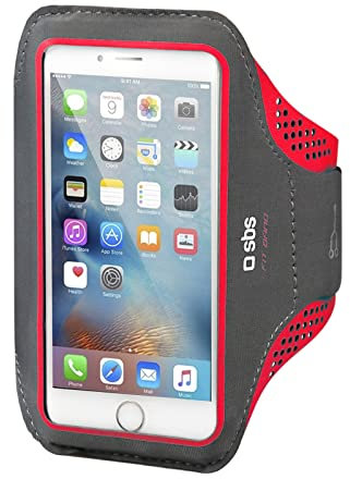 SBS brassard universel pour smartphone 'Fit Band', brassard telephone sport, course à pied, taille XL, rouge