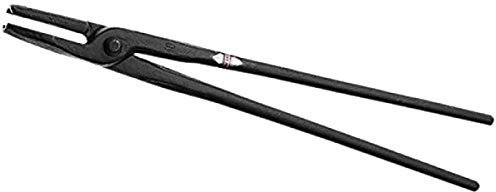 Picard Blacksmith Tongs, Round Nosed, 12 Long - C35 Steel, 500g, For Round Material Up to 8 mm, Blacksmith Forge, Blacksmith Tools