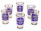 Orientalische verzierte Teegläser Set 6 Gläser Marrakesch Blau Gold | Marokkanische Tee Gläser Set 6 teilig Deko orientalisch | 6 x Orientalisches Marokkanisches Teeglas verziert | Farben auswahl