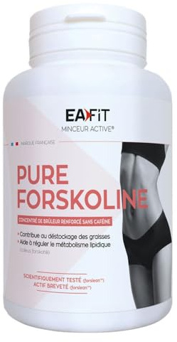EAFIT Pure Forskoline, Contribue au déstockage des graisses, Aide à réguler le métabolisme lipidique, Scientifiquement Testé, 60 Gélules