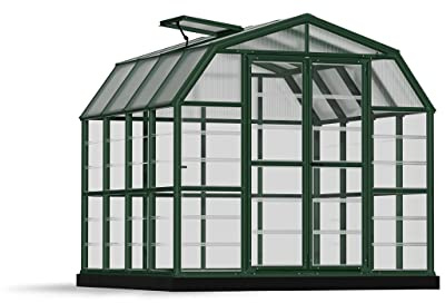 Canopia by Palram Gewächshaus Gross Grand Gardener 8x8 Treibhaus 264x264 cm Aluminium Grün Tomatenhaus Polycarbonatplatten UV-beständig