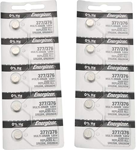 Energizer 377/376 Silver Oxide 10 Batteries