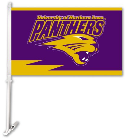 BSI NCAA Northern Iowa Panthers Car Flag, Team Colors, one Size