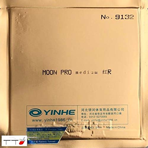 YINHE Galaxy/Milkyway Moon Pro Table Tennis Rubber, Color-Red,Thickness-2.2mm,Hardness-37 Degrees