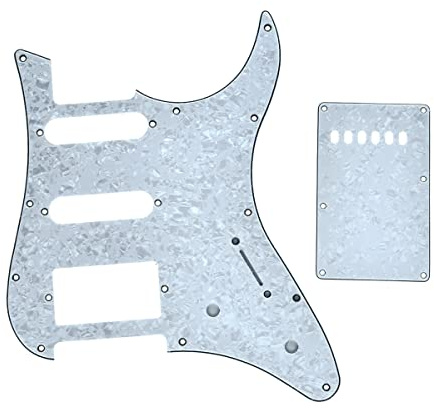 KAISH Guitar HSS Pickguard and Tremolo Trem Cover Back Plate fits Yamaha PACIFICA Guitar White Pearl