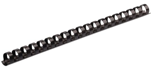 Fellowes A4 10mm Plastic Binding Combs for Comb Binding Machine Binds 41 to 55 Pages - Black, Pack of 25