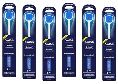 Dentek Orabrush Tongue Cleaner (Colors May Vary) Pack of 6