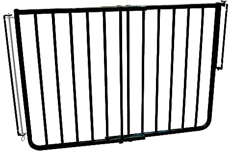 Cardinal Gates SS30 Stairway Special Baby Gate for Top of Stairs - Adjustable Indoor Dog Gate - Aluminum Metal Safety Gate for Kids & Pets - 27 to 42.5 Inches Wide - Black - USA Based Company