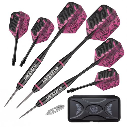Viper Vanity - Dardos de Punta de Acero con Estuche de Almacenamiento/Viaje: Dart Bitch, 22 Gramos
