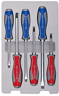 KING TONY 30206MR Jeu de Tournevis Lame Traversant à Fente et Phillips®, Set de 6, No Information