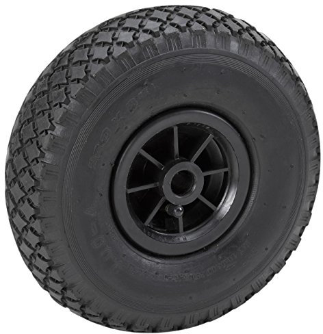 Metafranc Luftrad Ø 260 mm - PVC-Felge - Typ 3.00 - 4 - 150 kg Tragkraft - Gleitlager / Komplettrad mit Felge / Sackkarrenrad / Sackkarrenreifen / Ersatzrad / 810140 schwarz