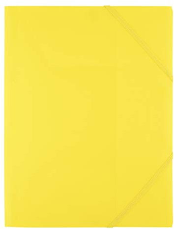 D.RECT Eckspannermappe Eckspanner Gummizugmappe Sammelmappe Ordnungsmappe mit Gummiband aus PP Gelb