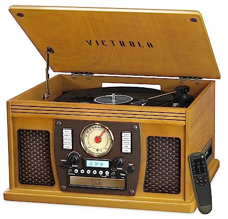 Victrola Navigator - 8-in-1 Bluetooth Record Player - Oak