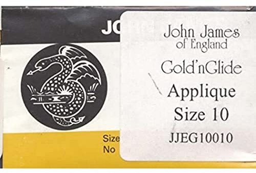 Colonial Needle JJEG100-10 Gold'n Glide Applique Hand Needles, Size 10, 10/pkg