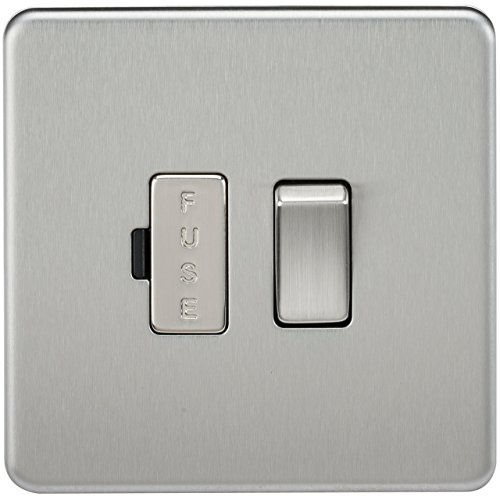 Knightsbridge SF6300BC Screwless 13 A Switched Fused Spur Unit, Brushed Chrome