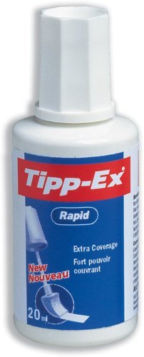 Tipp-Ex Rapid Correction Fluid Fast-drying with Foam Applicator 20ml White Ref 8012969 [Pack 10] [per Pack: 10]