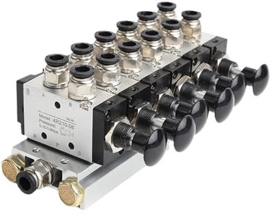TSCFHGQI 4R210-08 2F-10F 2-vägs manuell ventil 5 lägen pneumatisk tryckbrytare riktningsventil dragventil kombinationsventil (4 i 4 ut)