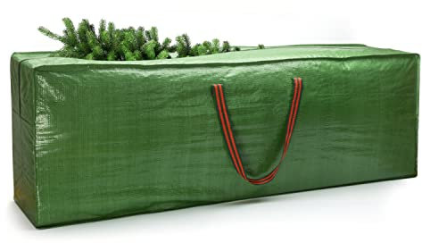 CKB LTD Premium Christmas Tree Storage Bag Holder Holds Stores Your Artificial Xmas Tree Jumbo Size for trees up to 9ft tall, Heavy Duty Zip Up Sack, Ideal to use in the Loft Shed Garage