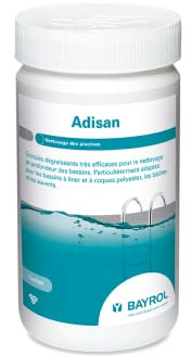 BAYROL Adisan 1 kg - Hocheffektives Granulat zur Poolreinigung, beseitigt Schmutz- und Fettränder - Poolfolie Rolladenabdeckungen Poolüberdachungen Polyesterbecken, Weiß