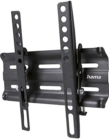 Hama Support mural TV TILT inclinable pour TV écran plat entre 48 cm et 122 cm (19 à 48), jusqu'à 25 kg de charge supportée, VESA 200x200, Noir