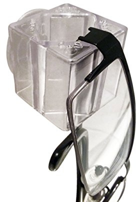 SpexGrip Eyewear Portable Holder for Reading Glasses, Sunglasses, Prescription Glasses, Blue Light Glasses (Clear - 2 Pack)