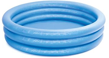 INTEX 58446EP Crystal Blue Inflatable Kiddie Swimming Pool, 66in x 15in