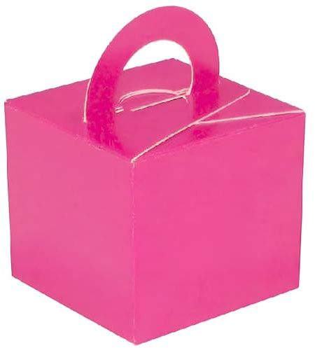 House of Party 10 x Balloon Weight, Cake box or Favour Boxes for weddings (Fuchsia)