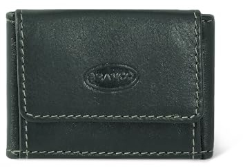 Sehr Kleine Geldbörse, Mini Portemonnaie Größe XS, Echt-Leder, für Damen und Herren, Jäger-Grün, Branco 103