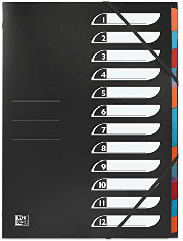 ELBA 39485 Ordnungsmappe 12 Fächer schwarz