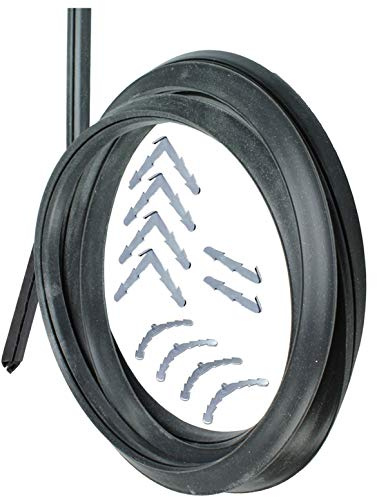 SPARES2GO Universal 3 and 4 Sided Rubber Oven Cooker Door Seal (With Barbed Corner Clips)