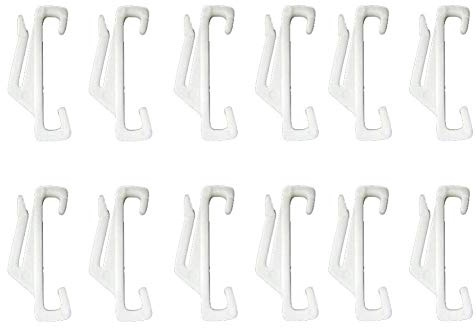 Merriway BH03707 Harrison Drape-Ganchos deslizantes para Cortinas, Blanco, pack de 100, Set Piezas