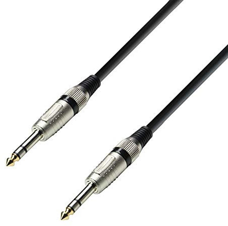 Adam Hall Cables 3 STAR BVV 0090 - Câble Audio Jack 6,3 mm TRS stéréo vers Jack 6,3 mm TRS stéréo 0,9 m