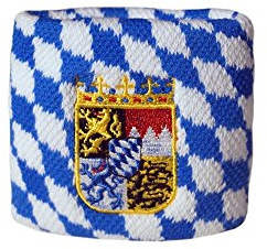 Flaggenfritze® Schweißband Deutschland Bayern mit Wappen