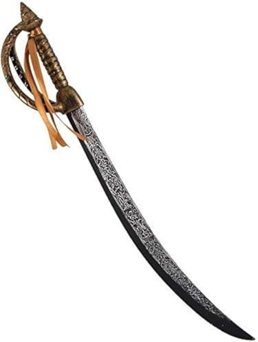 Henbrandt Deluxe Pirate Sword 67cm Antique Effect Fancy Dress Medieval Weapon Buccaneer
