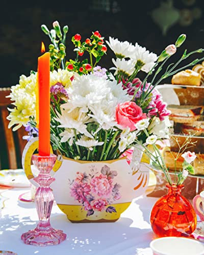 Talking Tables Tea Party Floral Vintage Teapot Vase Decoration for Mother's Day | Flower Centrepiece | Truly Scrumptious | For Birthday or Garden Party, Baby Shower, Wedding, Afternoon Tea