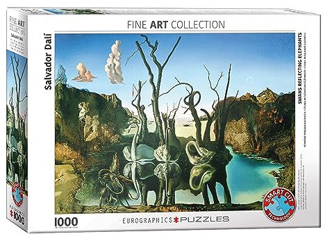 Eurographics Salvador Dali Swans Reflecting Elephants Puzzle (1000-Piece, Multi-Colour)